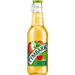 Tymbark Napój Niegazowany z Sokiem o Smaku Jabłko Mięta Butelka Szklana 250ml X24